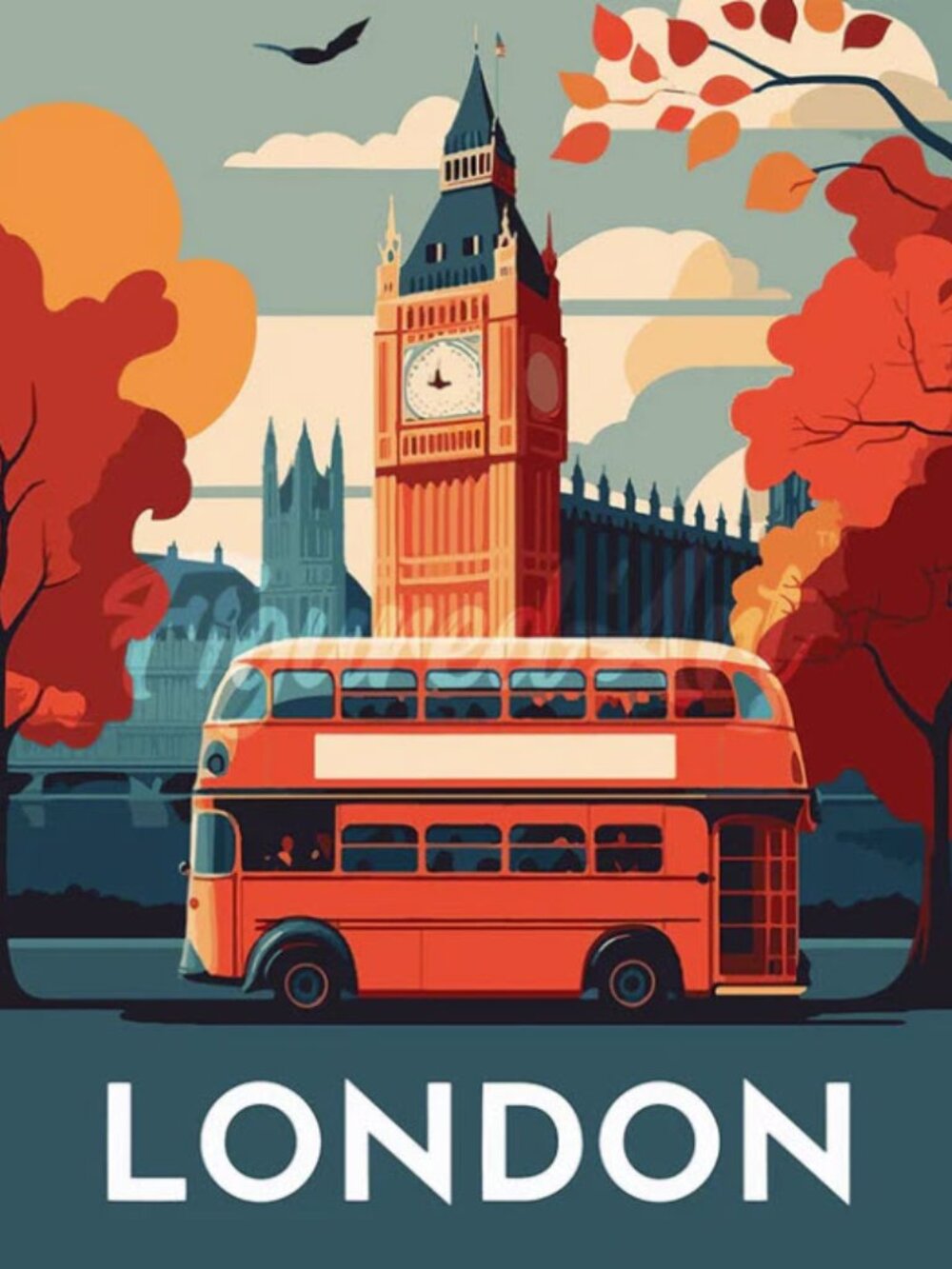Paint by Numbers Travel Poster - London